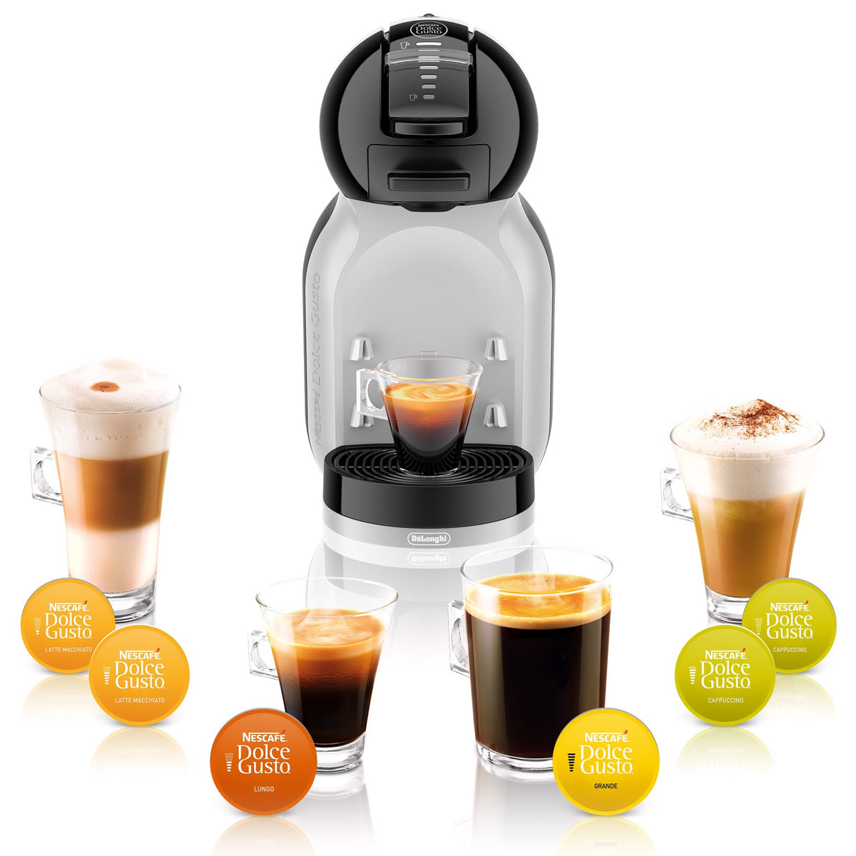 DeLonghi Nescafé Dolce Gusto Mini Me EDG155.BG - Nero/Grigio + 50 Capsule Caffè Di Trapani in OMAGGIO
