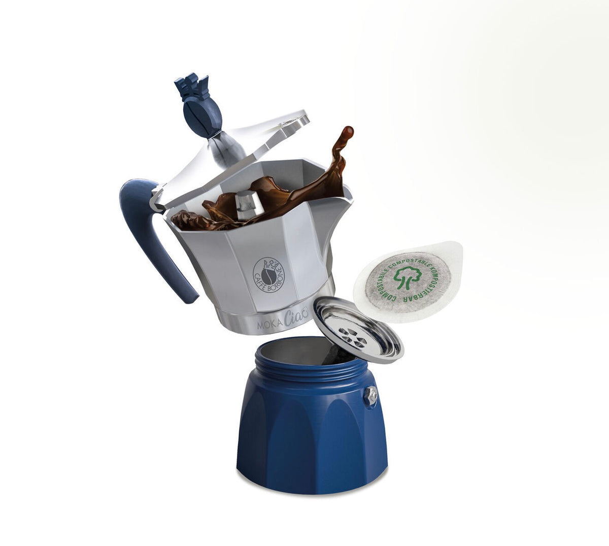 Borbone MokaCiao + 15 Cialde caffè Borbone in omaggio | Macchina a cialde ESE 44mm
